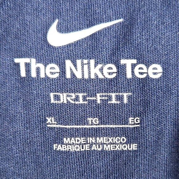 Nike The Nike Tee Dri-Fit Heritage Running Graphic Logo Tee Midnight Navy XL - Picture 5 of 6
